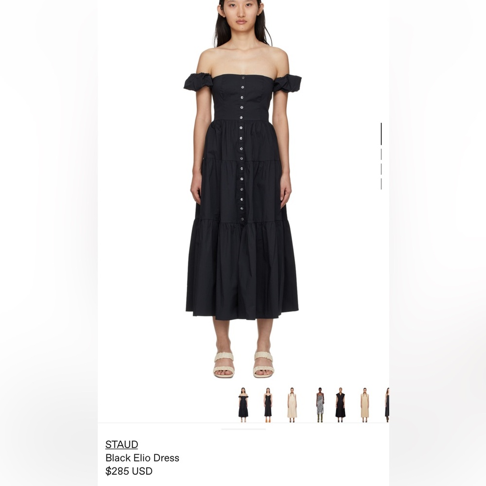 Staud Black Elio Dress